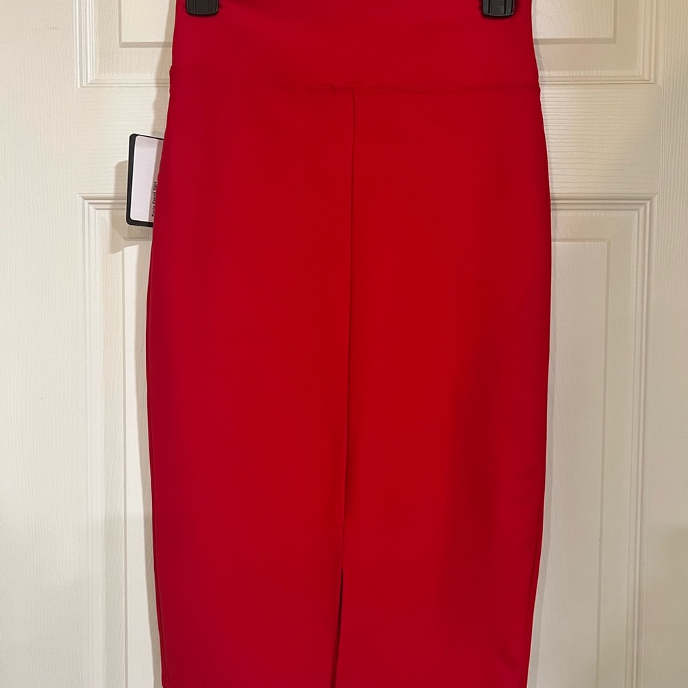 Noir Fiery Red Midi Skirt